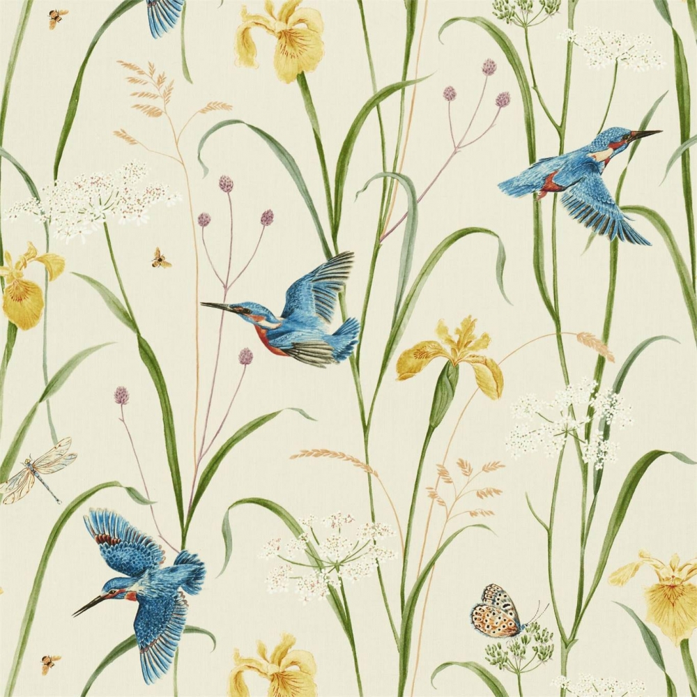 Текстиль, 226732, Kingfisher & Iris, A Celebration Of The National Trust, Sanderson
