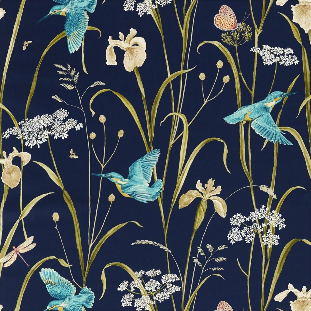 Текстиль, 226733, Kingfisher & Iris, A celebration of the National Trust, Sanderson